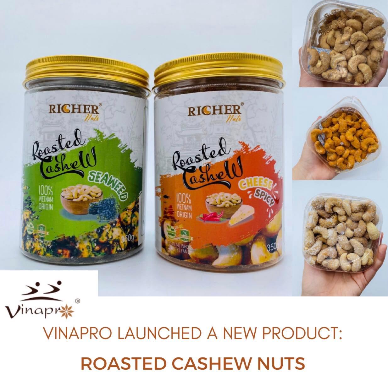 VINAPRO LAUNCHED A NEW PRODUCT: ROASTED CASHEW NUTS
