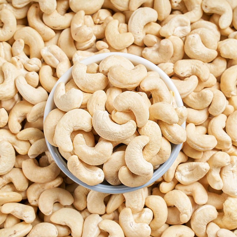 White raw Cashew nuts New Crop 2023.
