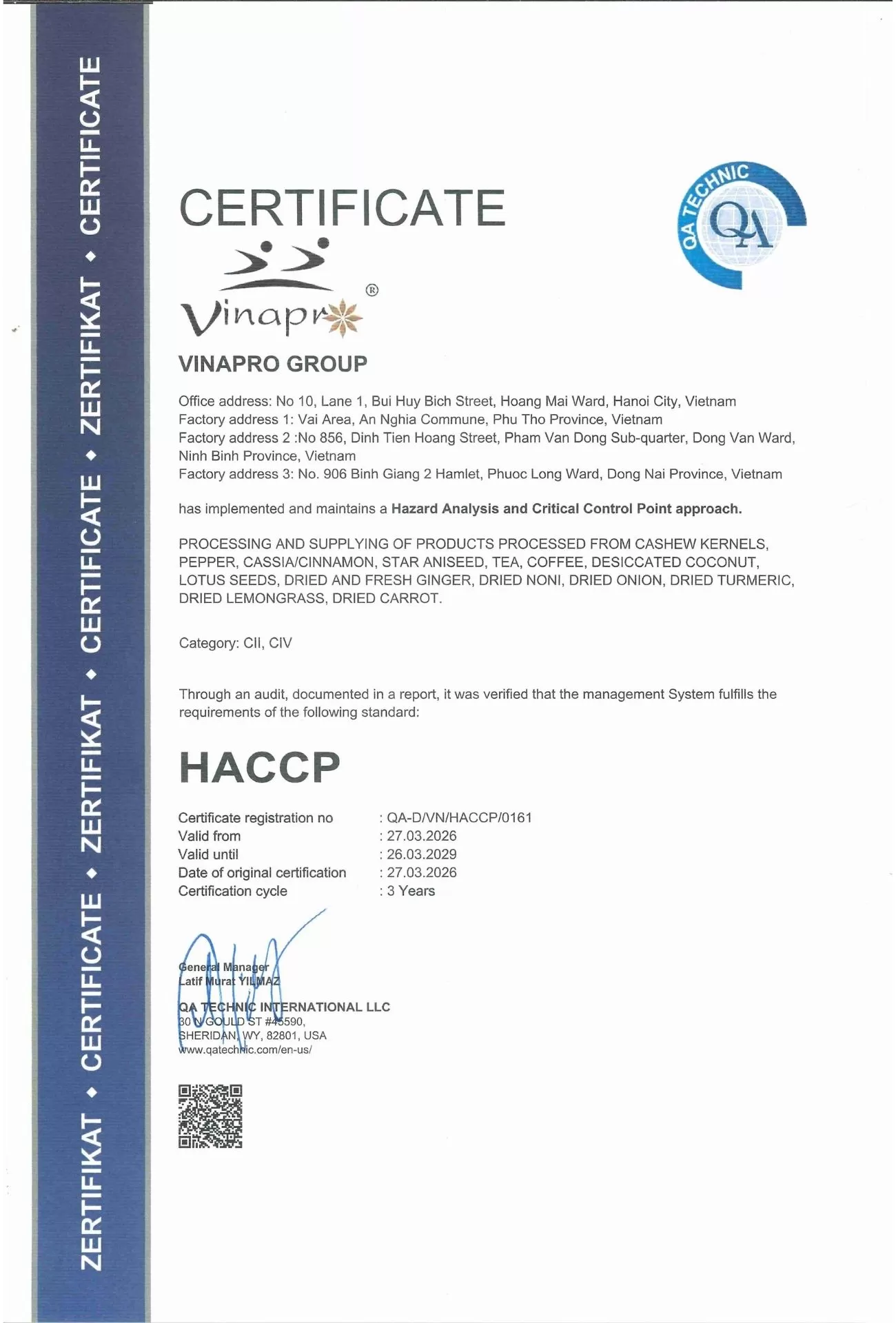 Vinapro HACCP certified star anise supplier